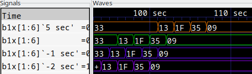 An example of both positively and negatively timeshifted traces