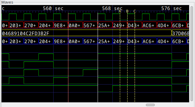 A typical view of the wave subwindow